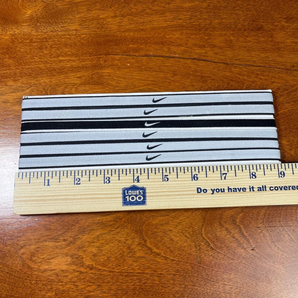 Nike Headbands 5 Pack Gray‎ Black Swoosh Athletic Sweatbands Multiple Colors